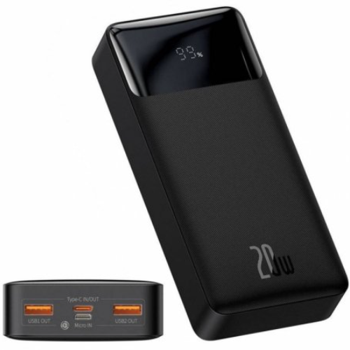 پاور بانک فست شارژ 20 وات بیسوس Baseus Bipow Digital Display PPDB20K 20000mAh Power Bank