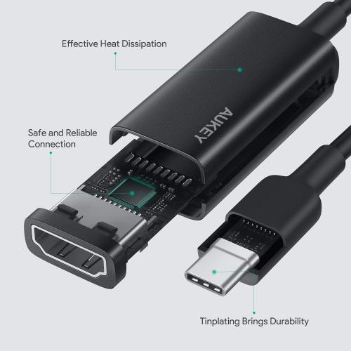 کابل تبدیل HDMI به USB-C آکی مدل CB-A29 طول 0.16 متر
