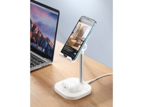 استند شارژر وایرلس مک دودو Mcdodo CH-0530 2-In-1 Universal Desktop Wireless Charger Stand For Mobile & Earbuds