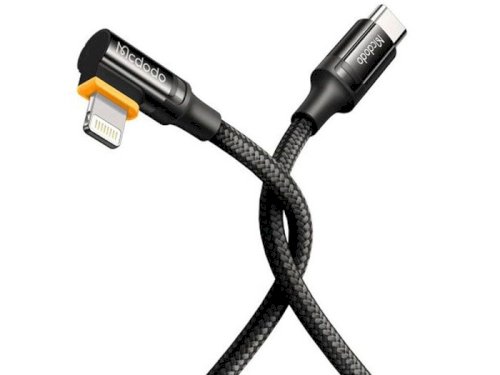 کابل تایپ‌سی به لایتنینگ گیمینگ فست‌شارژ مک دودو Mcdodo CA-1262 Type-C to Lightning Auto Disconnect 90 Degree Fast Charging Data Cable 36W 2m