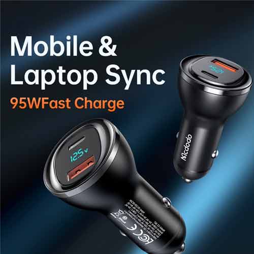 شارژر فندکی فست شارژ مک دودو Mcdodo Digital Display Car Charger CC-5670