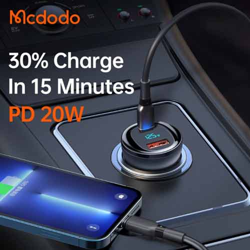 شارژر فندکی فست شارژ مک دودو Mcdodo Digital Display Car Charger CC-5670