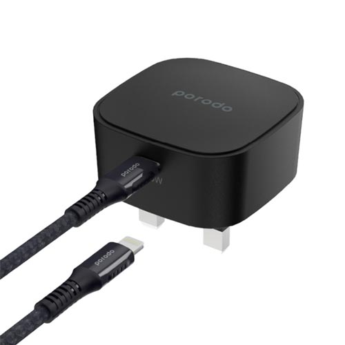 آداپتور فست شارژ تایپ سی 20 وات پرودو مدل Porodo USB-C Adapter 20w PD-FWCH004