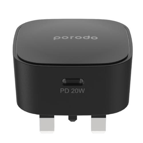 آداپتور فست شارژ تایپ سی 20 وات پرودو مدل Porodo USB-C Adapter 20w PD-FWCH004