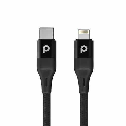 کابل USB-C به لایتنینگ پرودو مدل Porodo PD-CLBRPD22-BK طول 2.2 متر