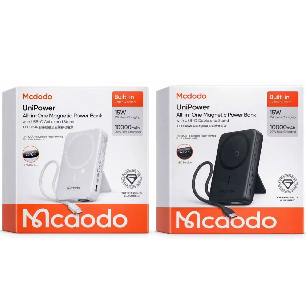 پاور بانک 10000 وایرلس مک دودو MCDODO مدل MC-865 توان 20 وات