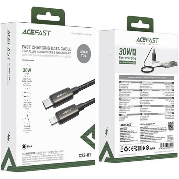 کابل لایتنینگ به Type-C ایس فست ACEFAST C23-01 توان 30 وات