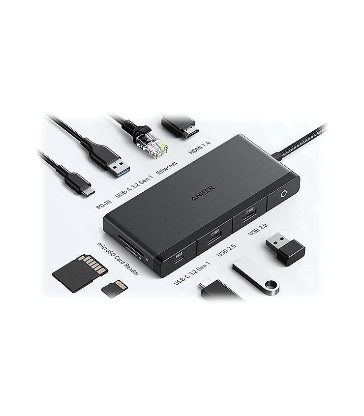 هاب USB-C انکر مدل A8373 ظرفیت ۹ پورت