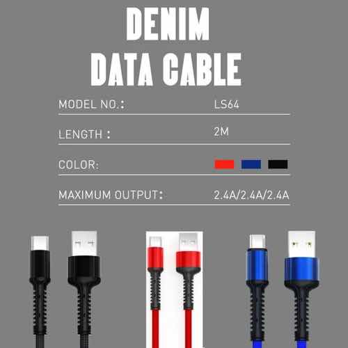 کابل تبدیل USB به USB-C الدینیو مدل LS64 طول 2 متر