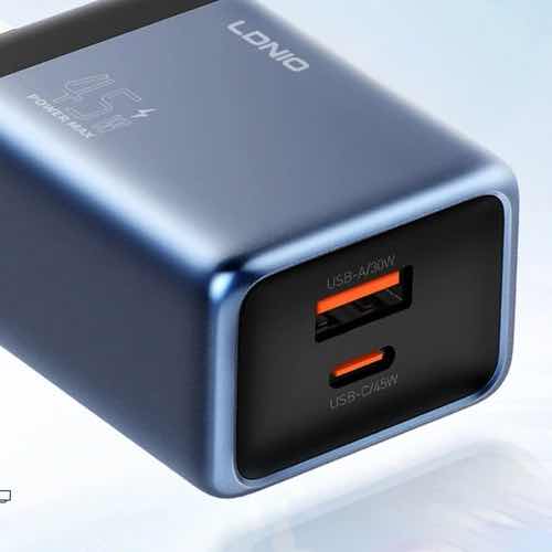 شارژر دیواری 45 وات الدینیو مدل Q12 به همراه کابل USB-C