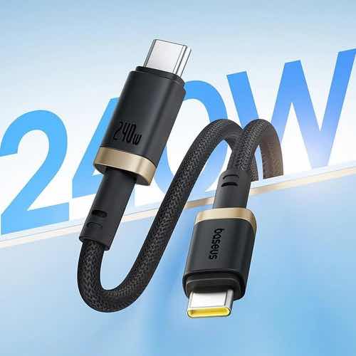 کابل شارژ تایپ سی بیسوس مدل Dura Series 240W طول 1 متر