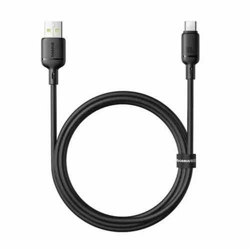 کابل شارژ USB به USB-C بیسوس مدل Silky Series طول 1 متر