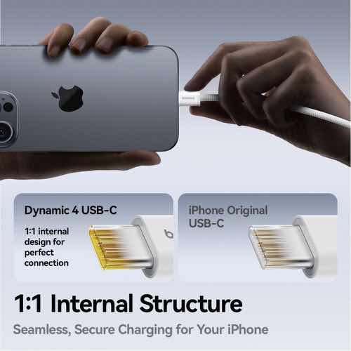 کابل شارژ تایپ سی بیسوس مدل Dynamic 4 Series 100W طول ۱ متر