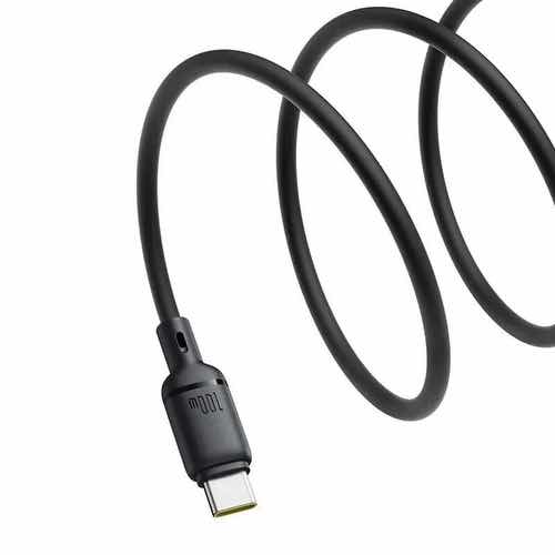 کابل شارژ USB به USB-C بیسوس مدل Silky Series طول 1 متر