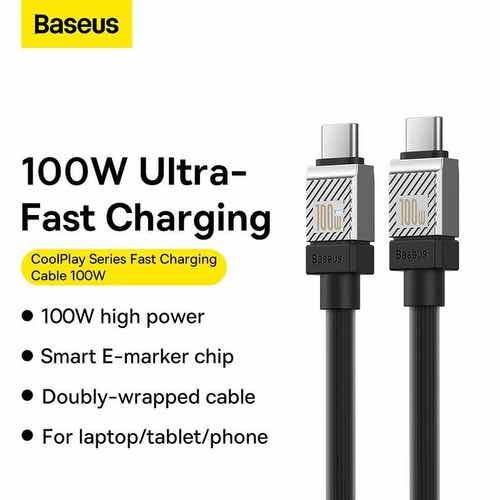کابل تبدیل USB به USB-C بیسوس مدل CoolPlay Series 100w طول 1 متر