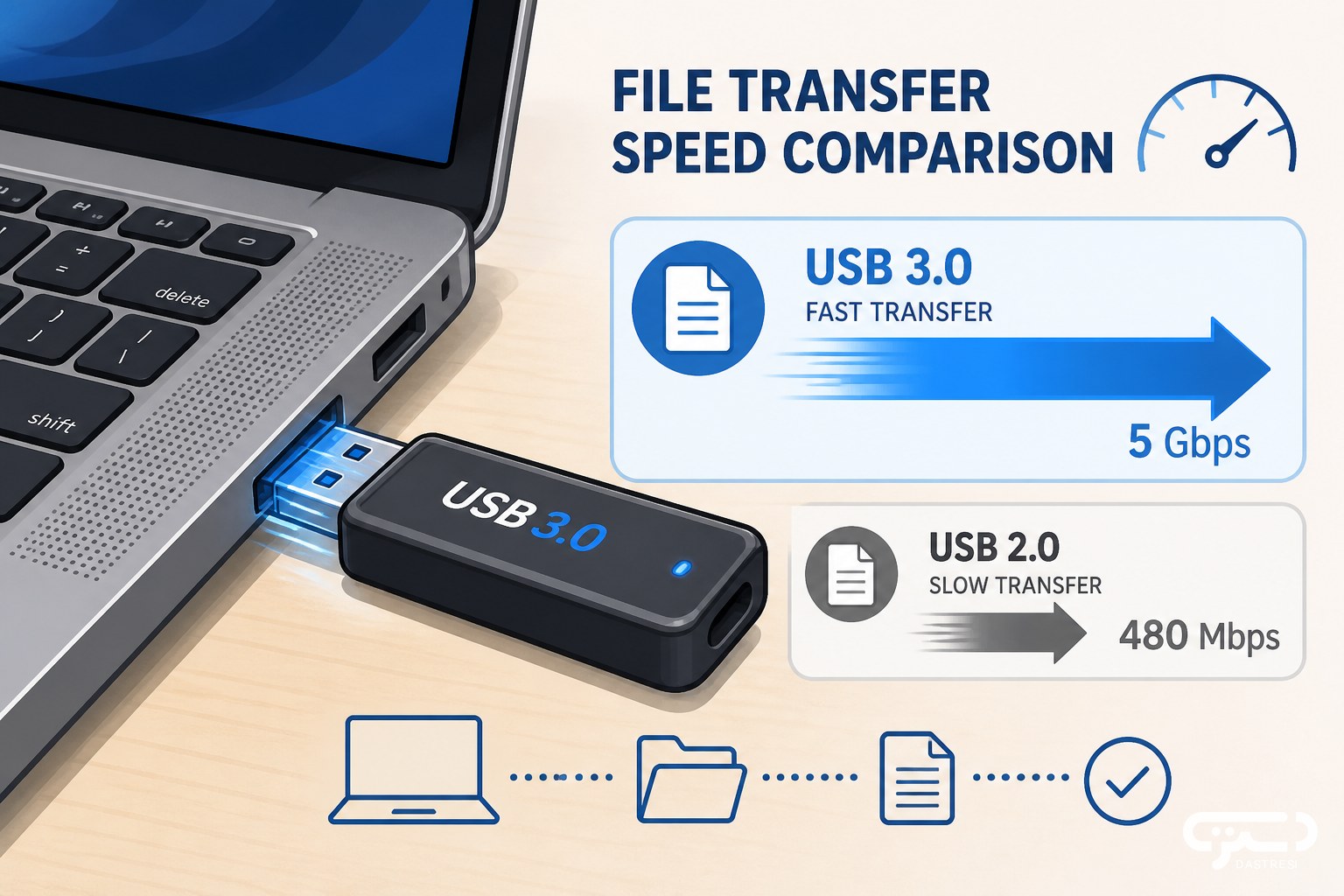 فلش ۱۲۸ گیگ USB3 یا USB2 &mdash; تصویر 1